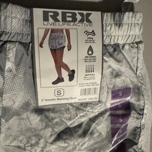 Women’s RBX running short with 3” inseam.
